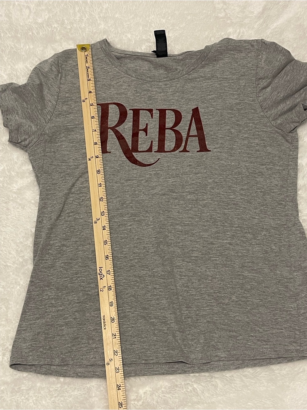 Gildan Gray Short-Sleeve Tee with Red REBA Graphic - Picture 9 of 12